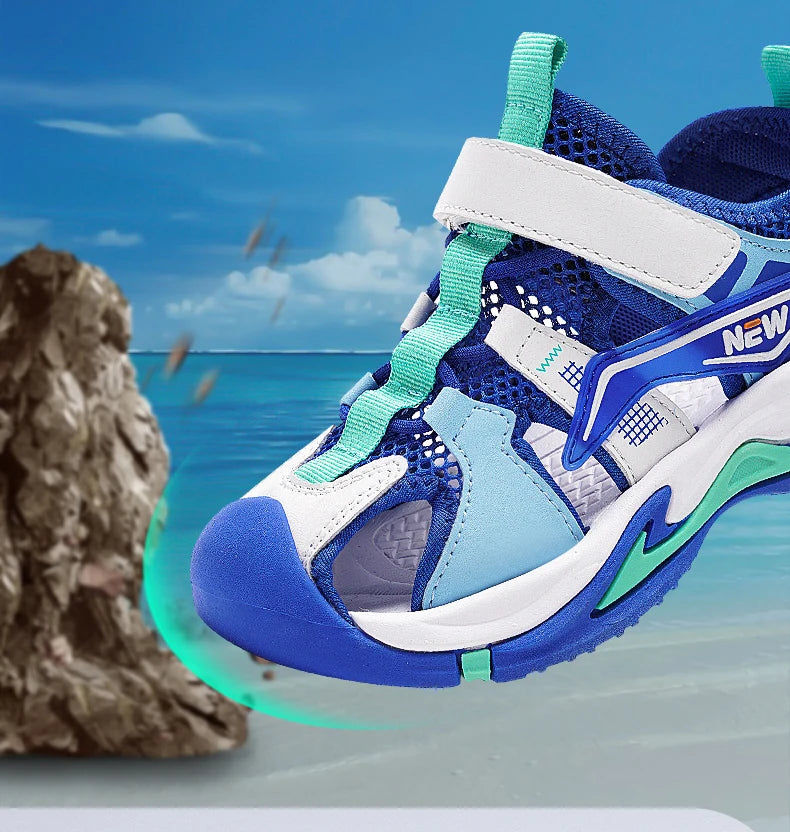 1.1 👟🌊 All-Terrain Adventure Sandals for Boys – Beach to Playground Ready! 🏖️🚀 - ThiGui