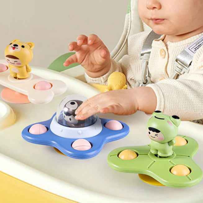 🌀 Stick, Spin & Smile – Suction Spinner Toy for Busy Little Hands! 🌈👶 - ThiGui