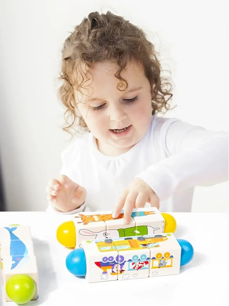 🧩 Spin & Match Wooden Puzzle – 3D Animal Block Fun for Clever Little Learners! 🐘🎨 - ThiGui