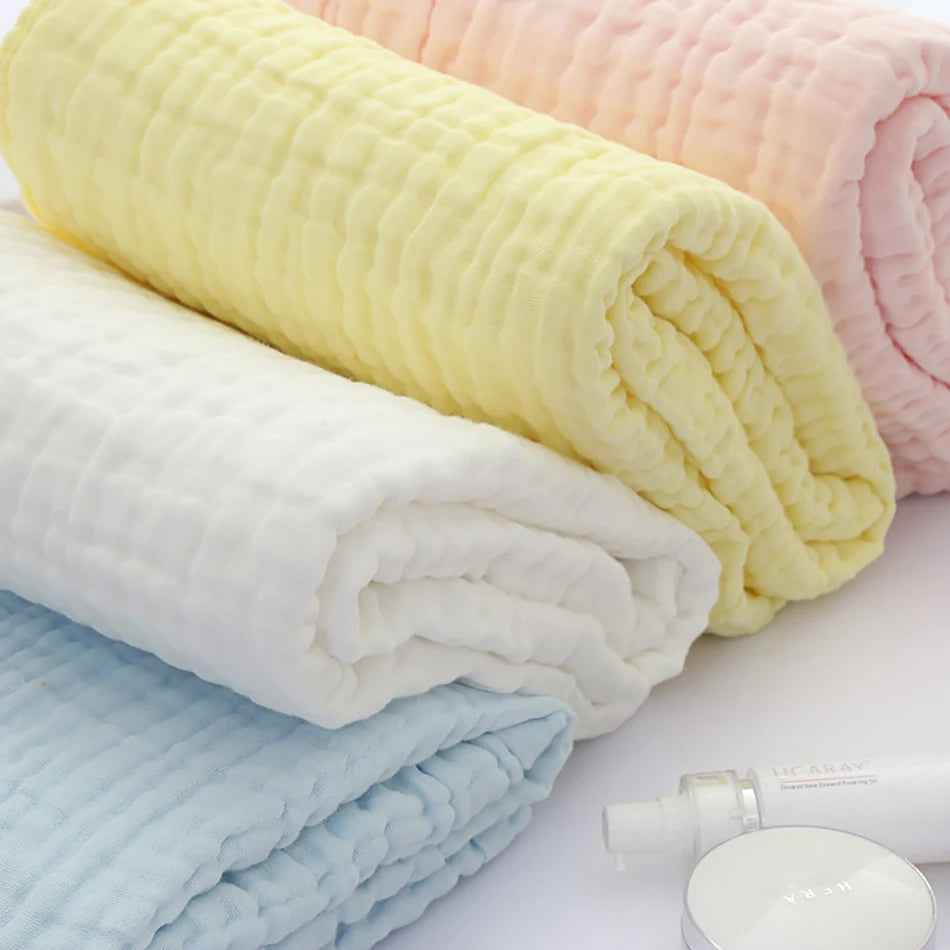 🧼 Everyday Heroes! 💖 5x Muslin Baby Washcloths – Soft, Handy & Gentle for Face, Bath & Feeding Time 🍼 - ThiGui