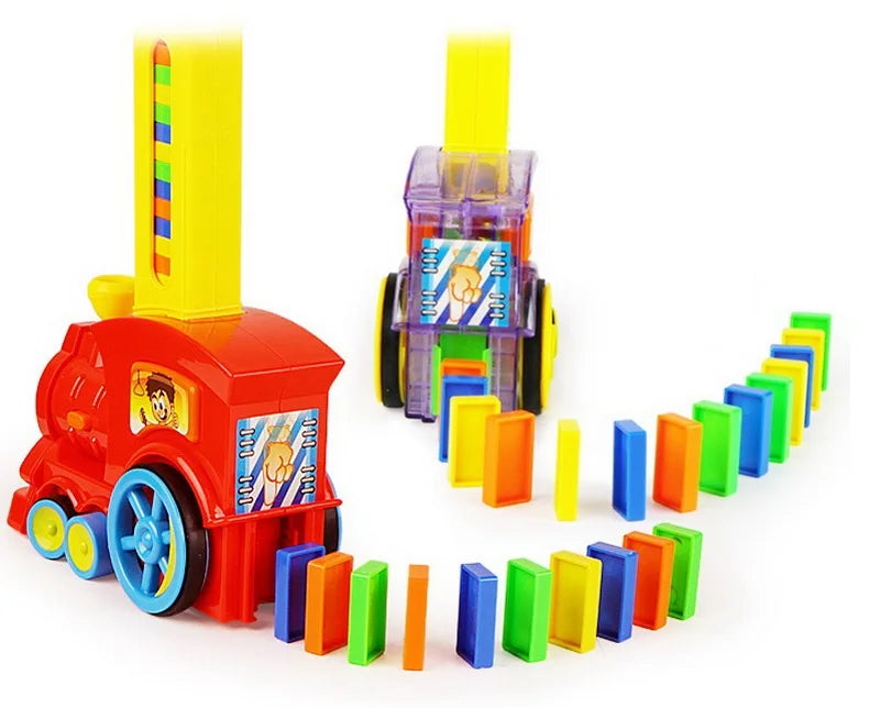 🚂 Domino Train Builder – 100-Piece Colourful Domino Set for Creative Play! 🌈🧠 - ThiGui