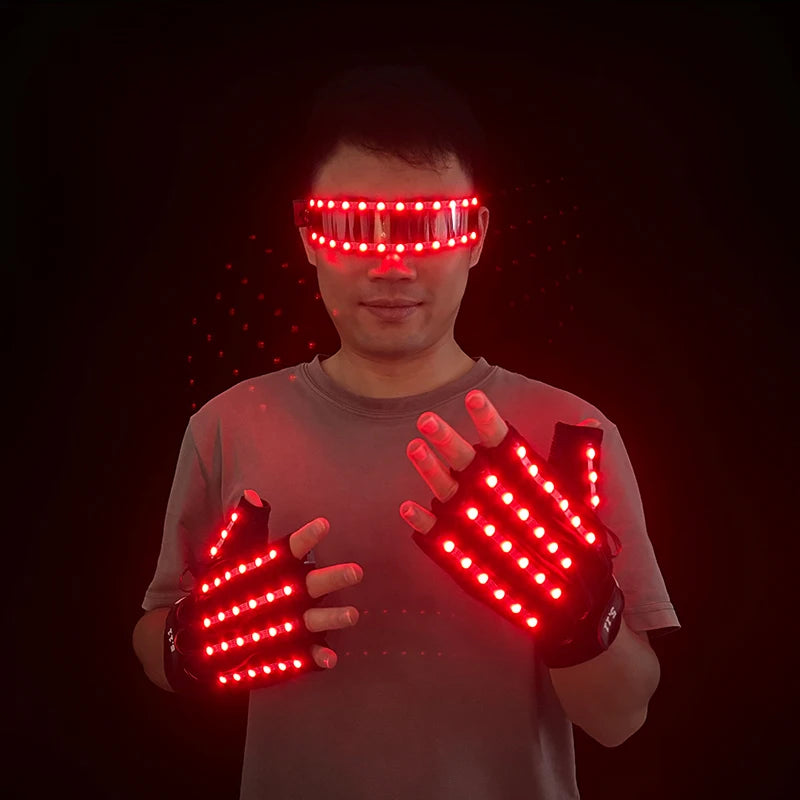 🧤 LED Glow Glasses + Gloves ✨ | Dance, Dazzle & Shine at Every Party! 🕺💡 - ThiGui