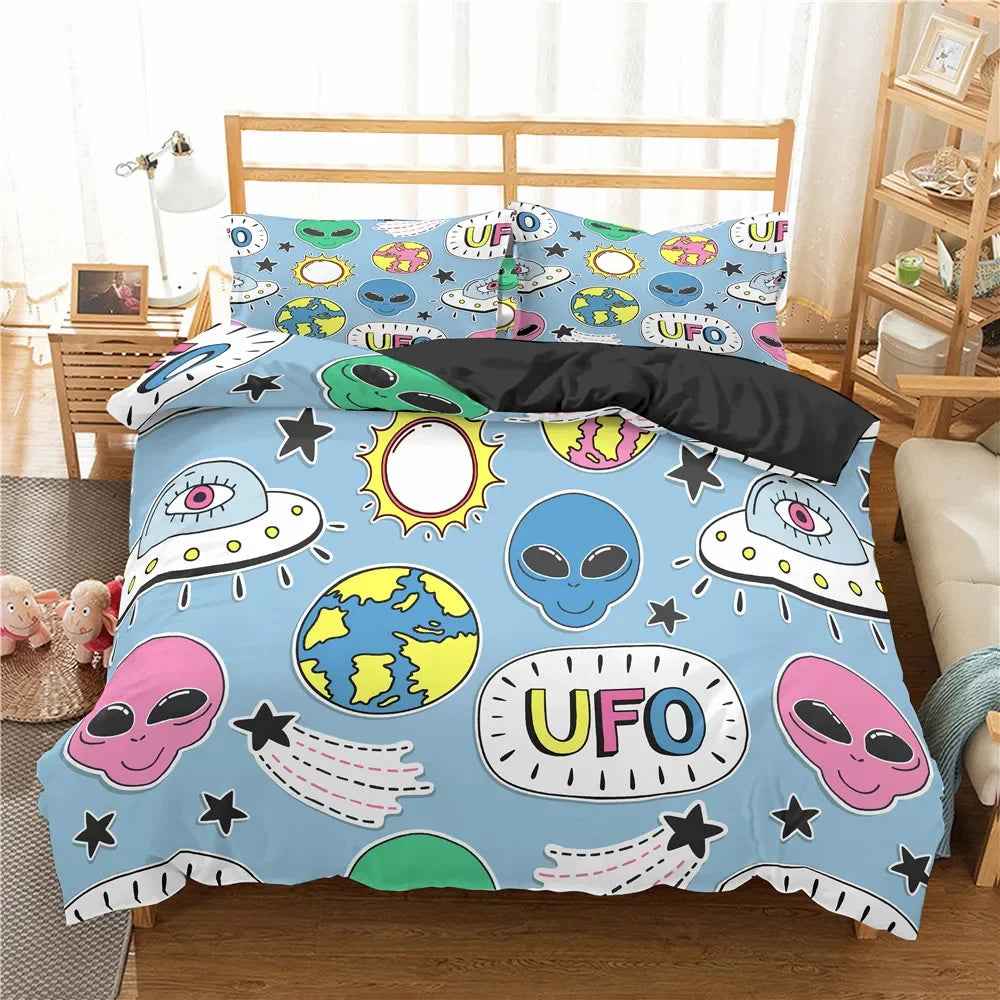 🚀Up, Up, and Asleep! Adorable Astronaut Bedding Set for Little Space Explorers - ThiGui
