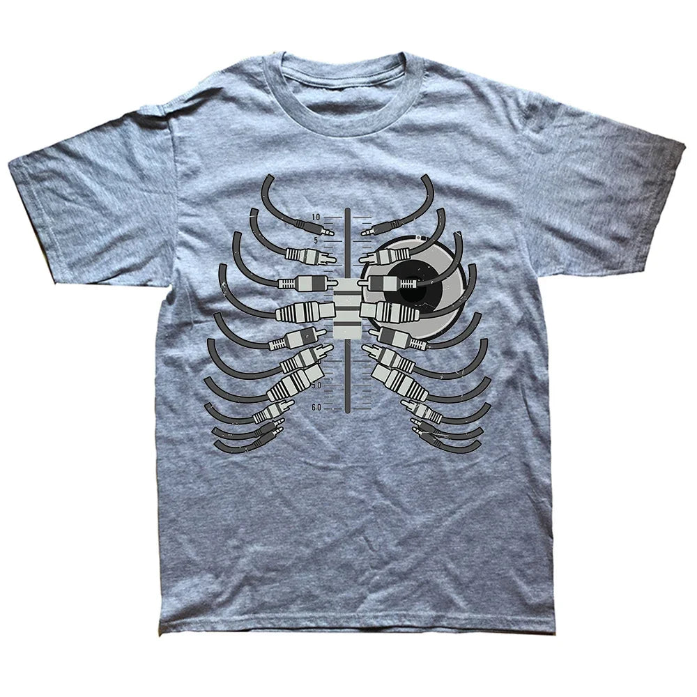 DJ Cat Graphic Tee 🎧🐱 Cool Summer Streetwear Cotton T-Shirt - ThiGui