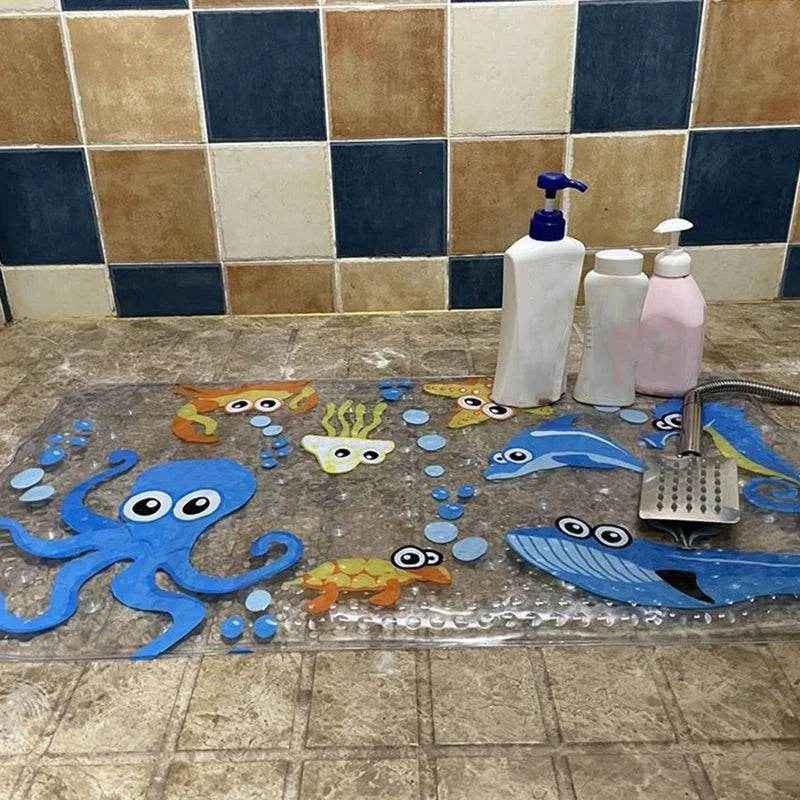 🐾 Safe, Sweet & Splash-Ready – Cartoon Suction Bath Mat for Kids Who Love Bathtime Fun! - ThiGui