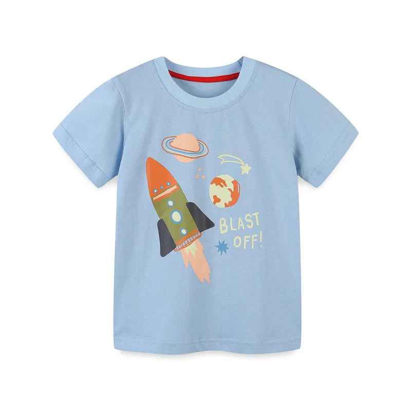 🦕 Cool & Comfy! Cartoon Cotton Tees for Your Little Explorer (2–7Y) 👕✨ - ThiGui