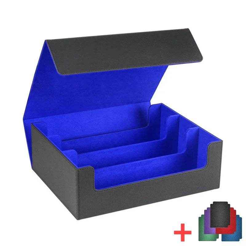 📚Deluxe Card Keeper: PU Leather Storage Box with Magnetic Lid for Trading Cards - ThiGui