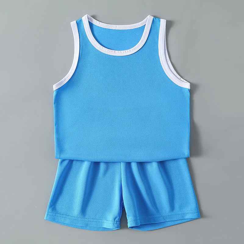 Breezy Summer 2-Piece Set – Quick-Dry Vest & Stretch Shorts for Active Boys on the Go! - ThiGui