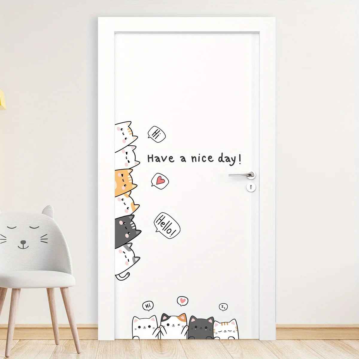 Sweet Cat Wall Stickers – Bring Cuddly Charm to Your Child’s Room! - ThiGui