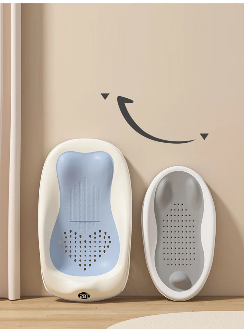🛁💡Smart Folding Baby Bath – Comfy, Safe & Temperature Aware! 🍼🌡️ - ThiGui