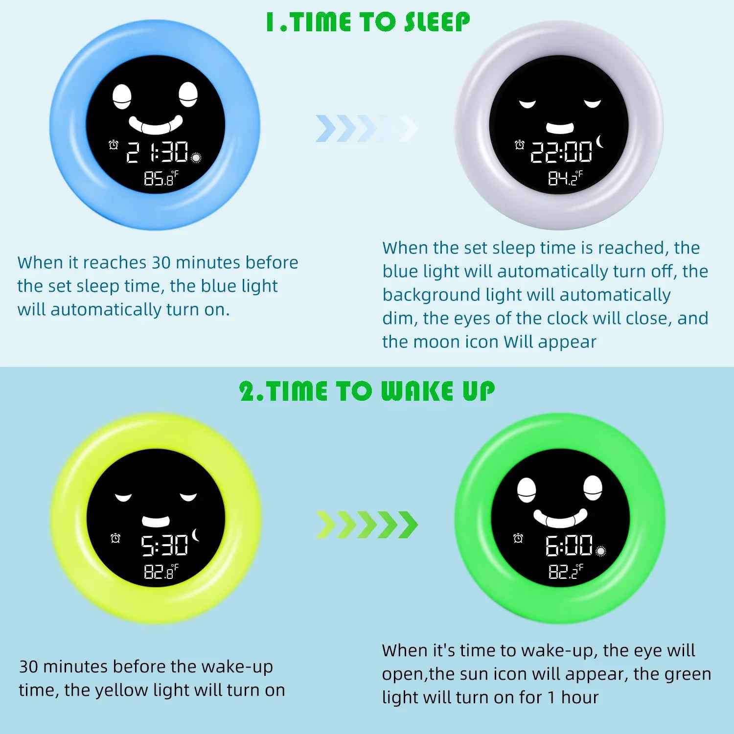 ⏰ Wake Up Happy – Animal Alarm Clock & Sleep Trainer for Kids! 🐻🌈 - ThiGui