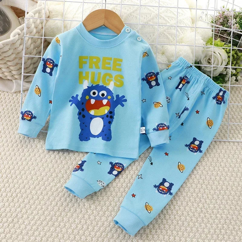 🌙Adorable Cartoon Baby Pajama Set – Snug, Soft & Super Cute! 💤 - ThiGui