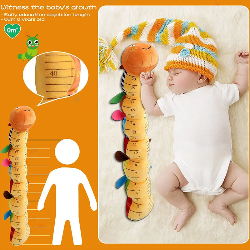 🎵 Snuggle & Shake! Soft Baby Caterpillar Rattle Toy for Newborns 👶✨ - ThiGui
