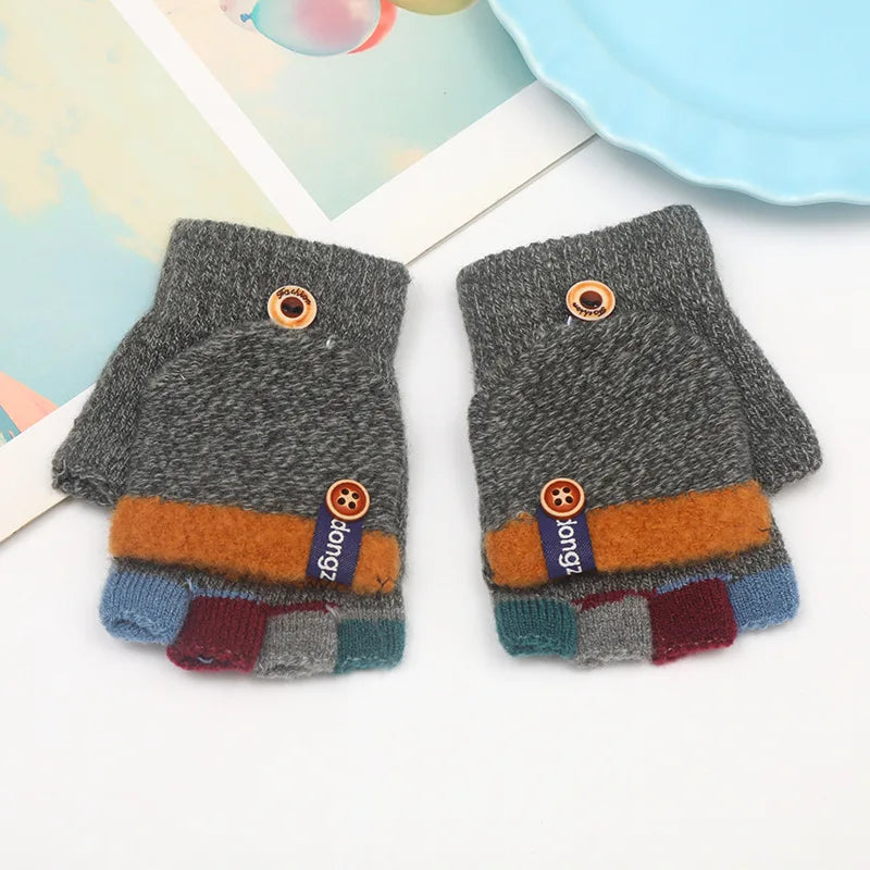 🧤✨ Flip-Top Kids Gloves – Warm, Practical & Perfect for Autumn-Winter Adventures! 🎒✍️ - ThiGui