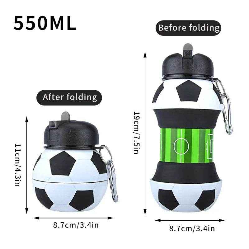 💧Foldable Sports Ball Water Bottle for Boys That’s Fun Practical and Perfect for School or Play - ThiGui