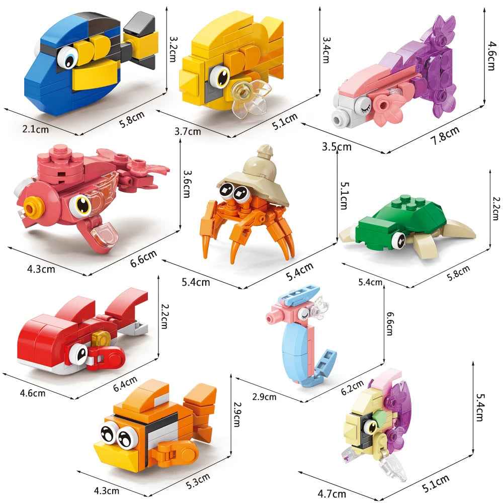🧱 Animal World Building Blocks – 10-in-1 Fun with Bricks, Beaks & Paws! 🦁🐘🐟 - ThiGui
