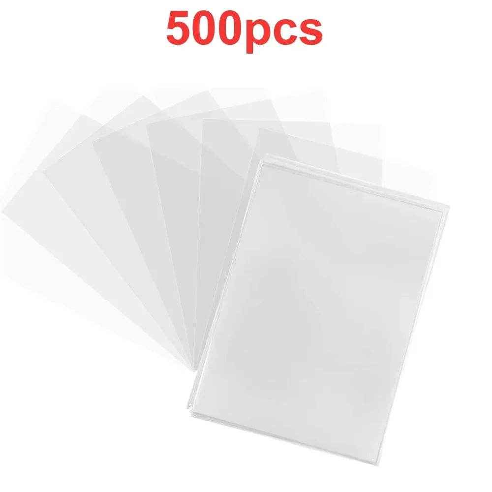 🛡️ Keep Those Precious Cards Safe: 100pcs Transparent Durable Card Sleeves for Boys Who Love Their Collections - ThiGui