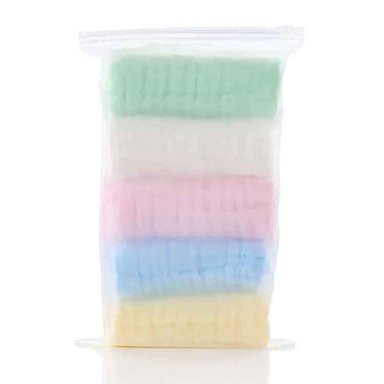 🧼 Everyday Heroes! 💖 5x Muslin Baby Washcloths – Soft, Handy & Gentle for Face, Bath & Feeding Time 🍼 - ThiGui