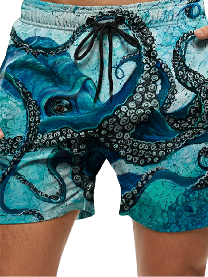 🌺 Bold & Breezy! Boys' Hawaiian 3D Floral Swim Shorts for Sunny Adventures 🏄‍♂️ - ThiGui