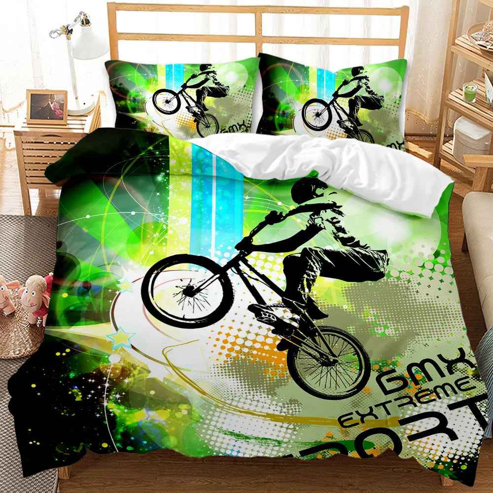 🏍️ Zoom into Dreamland – Dirt Bike Bedding for Little Adventurers - ThiGui