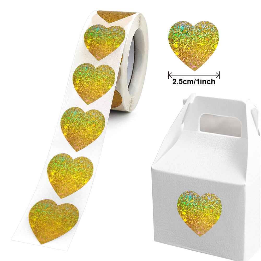 🎨Stick with Love – Cute Round Heart Stickers for Gifts, Crafts & Parties - ThiGui