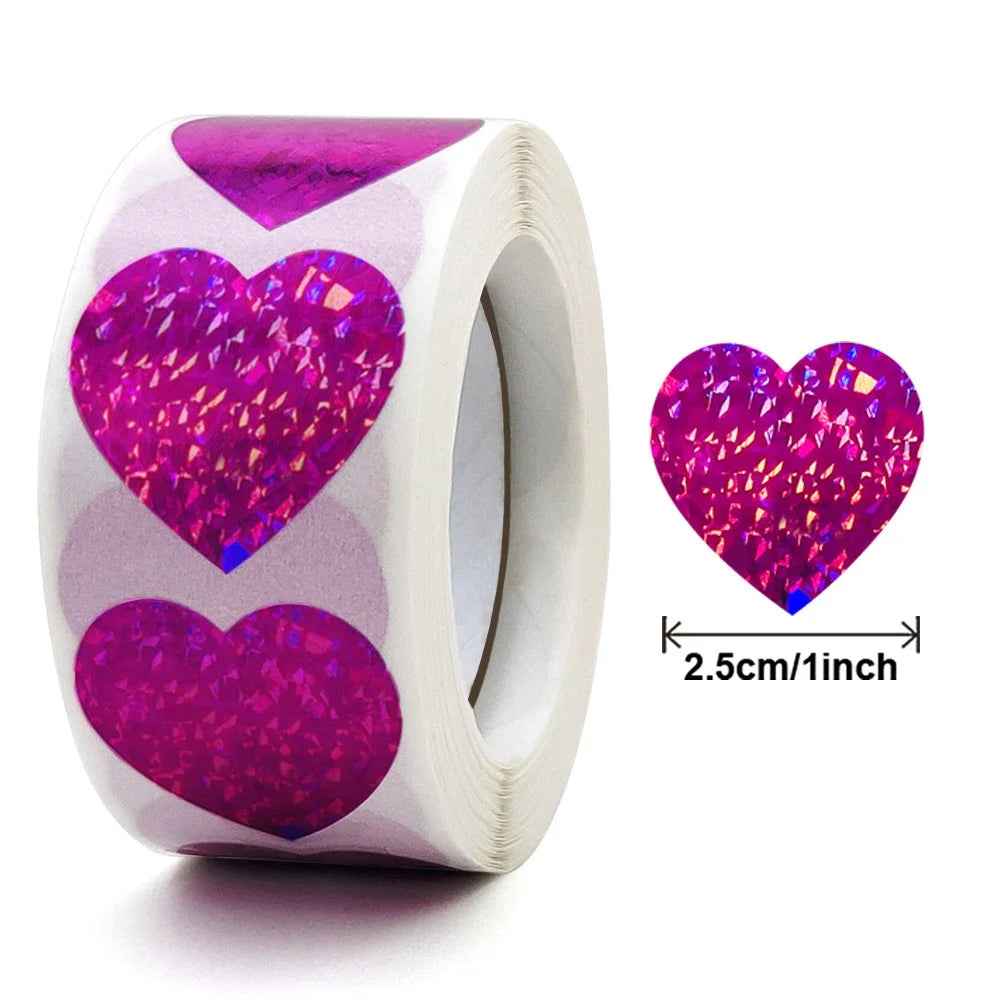 🎨Stick with Love – Cute Round Heart Stickers for Gifts, Crafts & Parties - ThiGui
