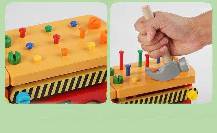 🌳Fix, Twist, and Learn! Montessori Wooden Busy Board for Hands-On Little Builders 🧰🪵 - ThiGui