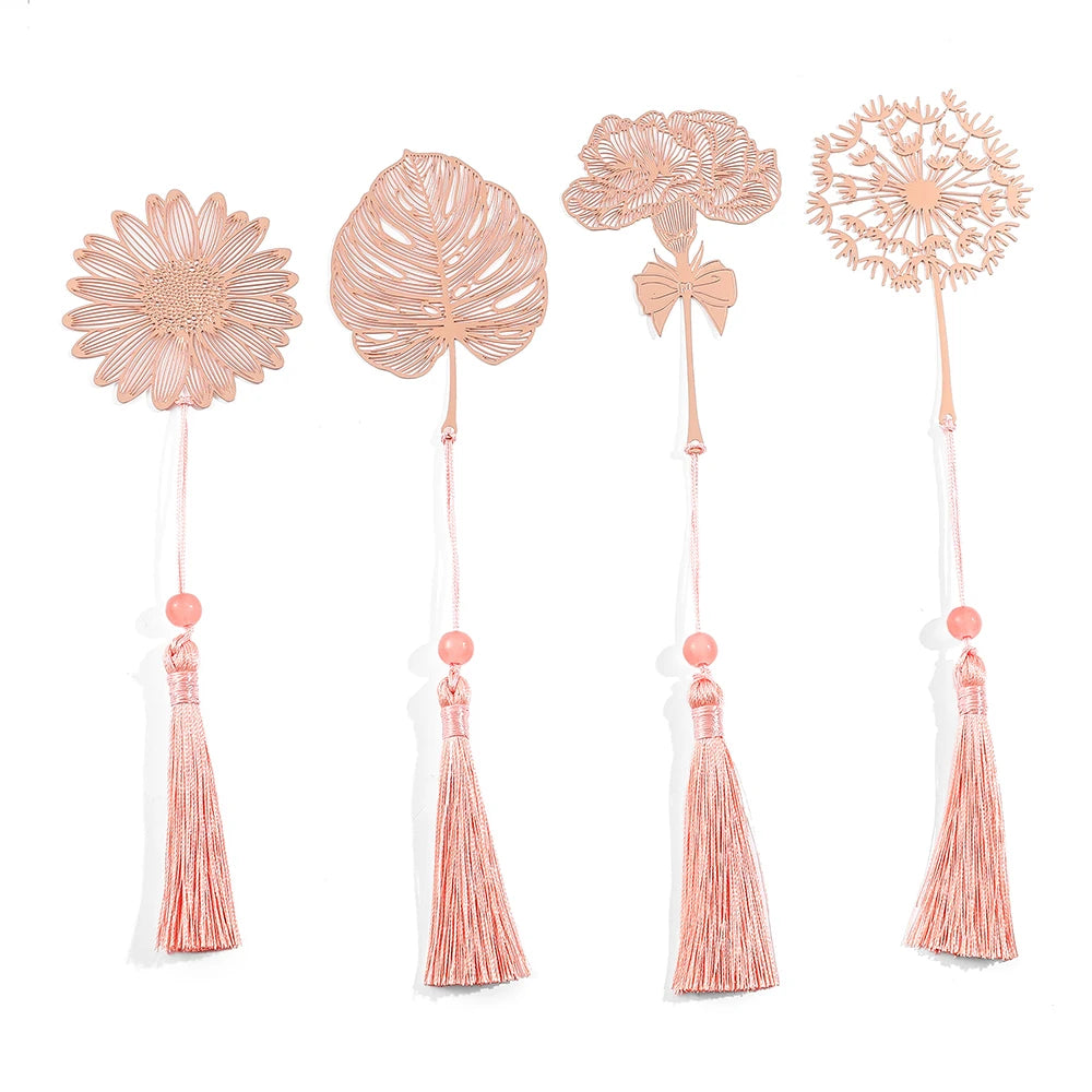 📚🌼 Blooming Thanks! Elegant Brass Flower Bookmarks – A Thoughtful Gift for Teachers 🌿🎁 - ThiGui