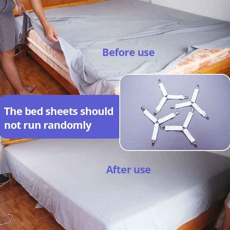 🛠️No More Wrinkly Sheets – Bed Clip Set That Keeps Everything Tucked Just Right! 🛏️✨ - ThiGui