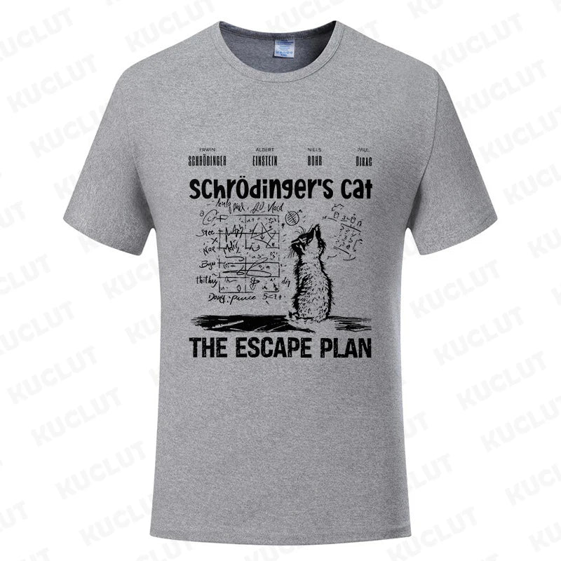 😼 Cool Cat Escape Plan T-Shirt – Geeky Style for Boys Who Dare to Stand Out 🖤 - ThiGui