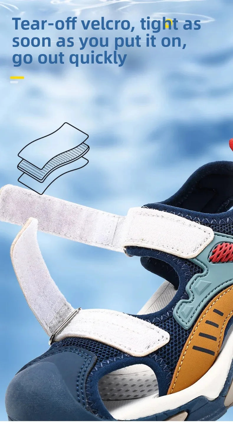 🏖️ Cool, Comfy & Ready to Go! Boys' Slip-On Sandals for Summer Adventures ☀️👣 - ThiGui