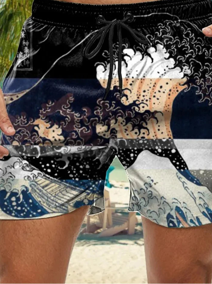 🌺 Bold & Breezy! Boys' Hawaiian 3D Floral Swim Shorts for Sunny Adventures 🏄‍♂️ - ThiGui