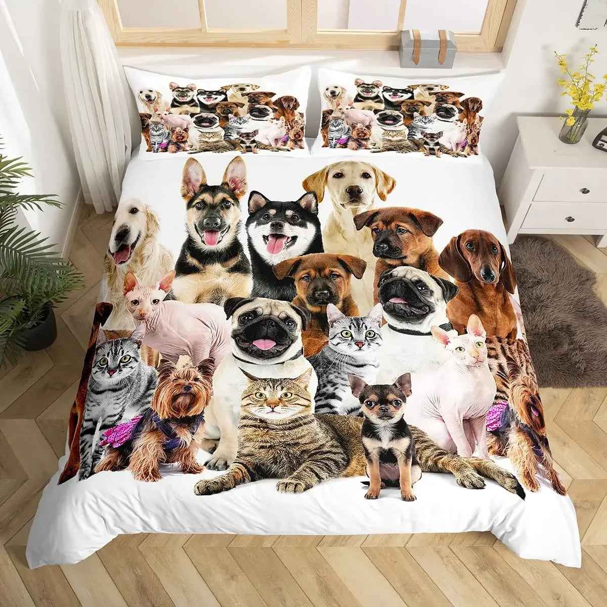 🐾Snuggle Up with a Frenchie! Adorable Bulldog Bedding Set for Little Dreamers 🐾 - ThiGui