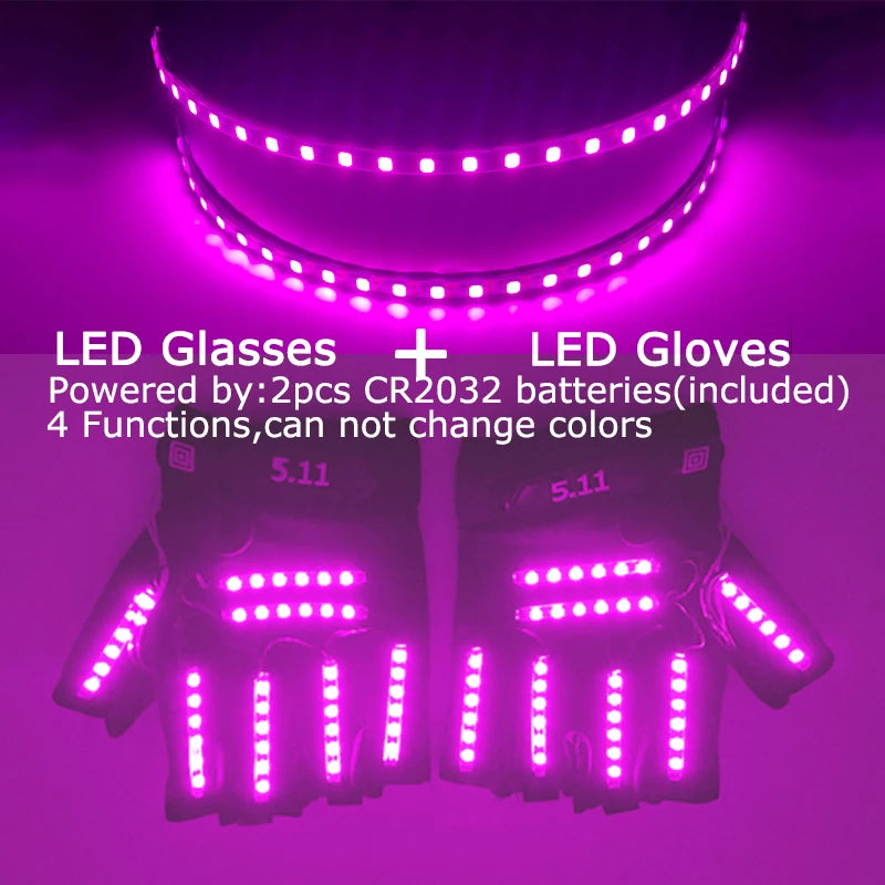 🧤 LED Glow Glasses + Gloves ✨ | Dance, Dazzle & Shine at Every Party! 🕺💡 - ThiGui