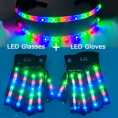 🧤 LED Glow Glasses + Gloves ✨ | Dance, Dazzle & Shine at Every Party! 🕺💡 - ThiGui