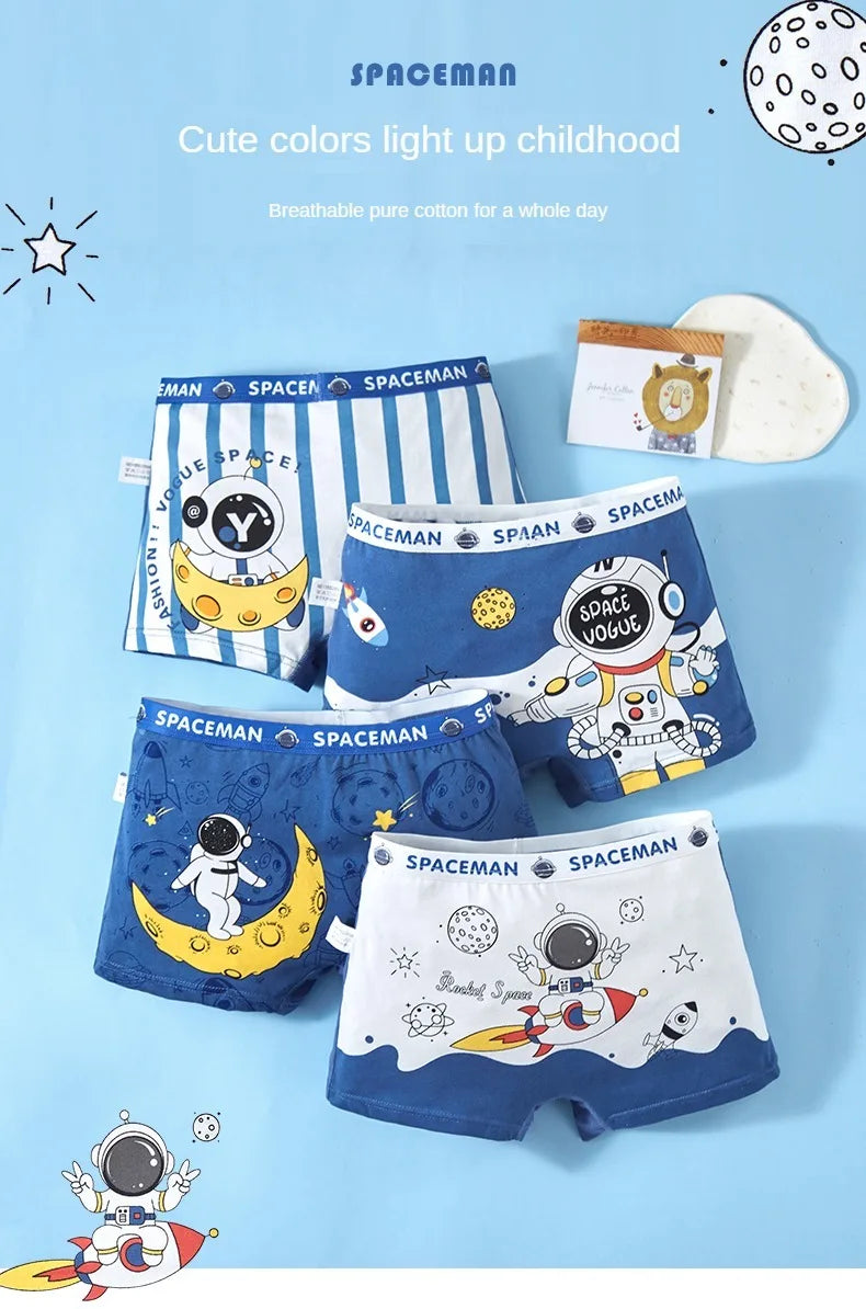 🩲🧒 Cotton Cartoon Boxer Set – Soft, Breathable & Perfect for Little Movers! 🌟🧺 - ThiGui