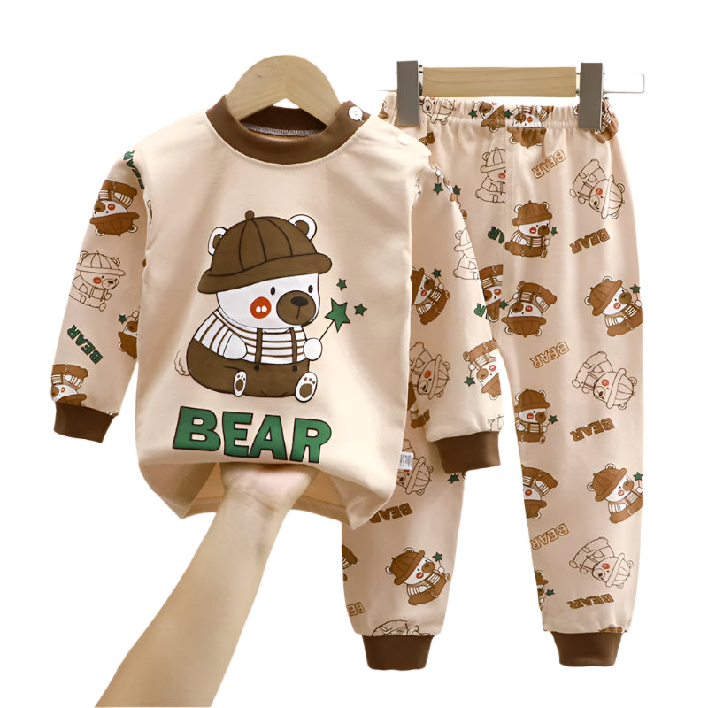 🌟 Cute Cartoon Outfit Set for Boys – Comfy, Fun & Stylish! 👕👖 - ThiGui