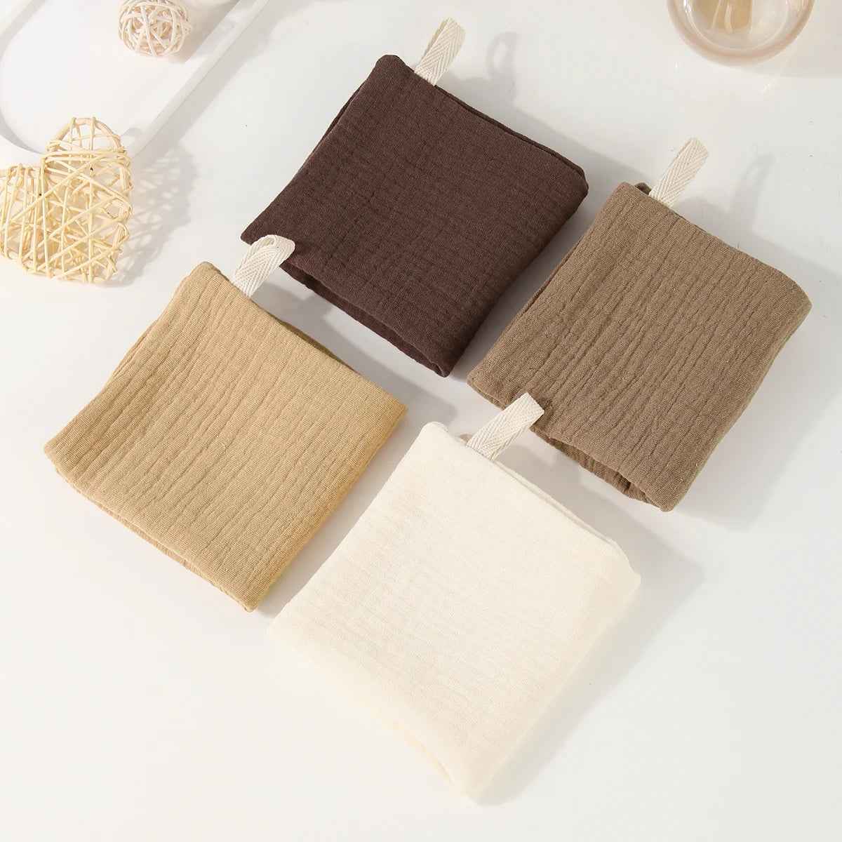 🌸 Gentle Touch! 🍼 Ultra-Soft Baby Gauze Towels – Perfect for Face, Hands & All-Day Snuggles 💕 - ThiGui