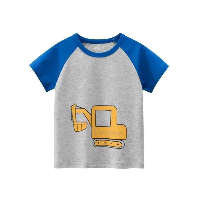 🚧 Dig Into Fun! Excavator Cartoon Tee for Little Builders (2–10Y) - ThiGui