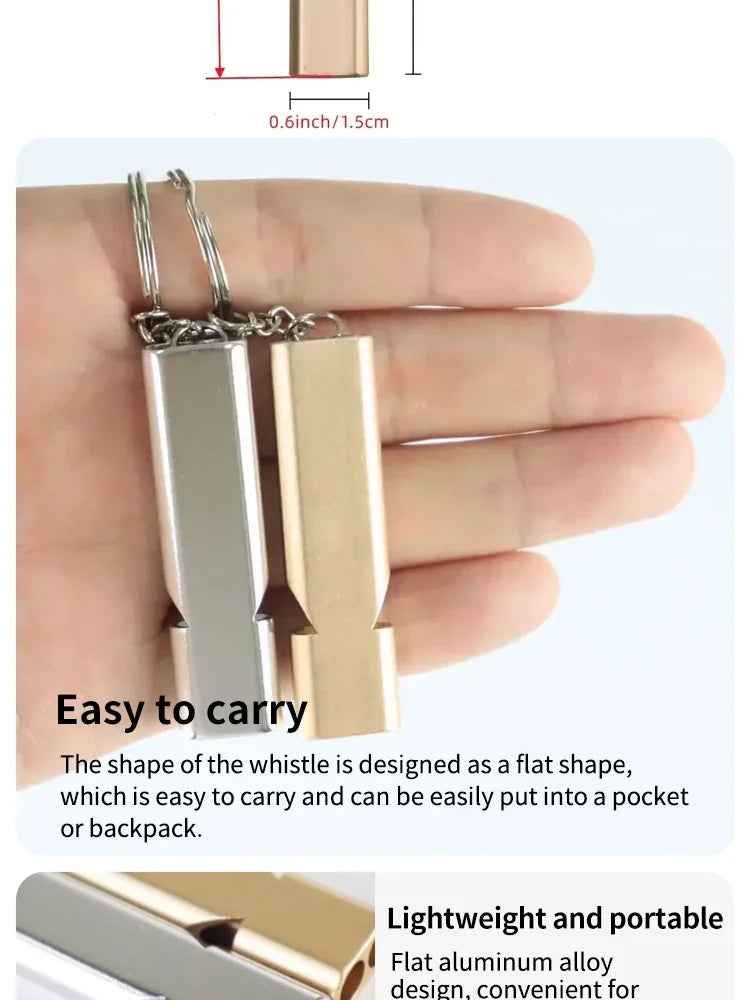 🛡️Flat Dual-Tone Safety Whistle – Compact & Loud for Outdoor Adventures with Your Little Explorer - ThiGui