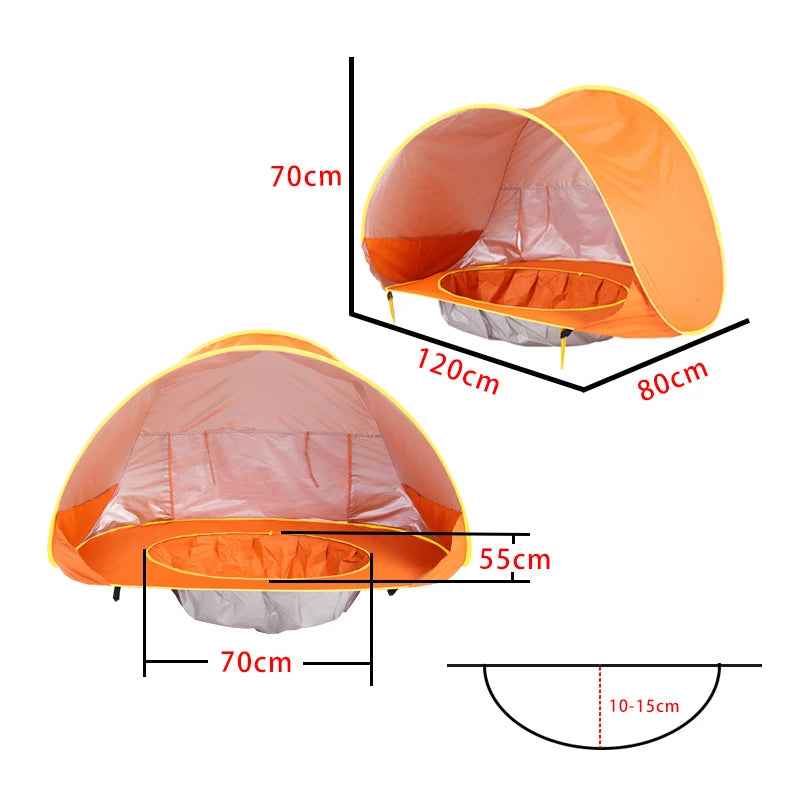 🌞Baby Beach Tent with Mini Pool for Boys Who Love to Splash and Chill Under the Sun - ThiGui