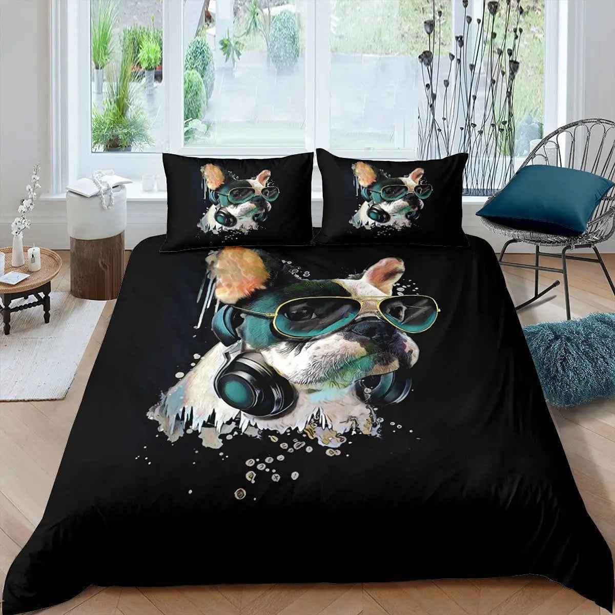 🐾Snuggle Up with a Frenchie! Adorable Bulldog Bedding Set for Little Dreamers 🐾 - ThiGui