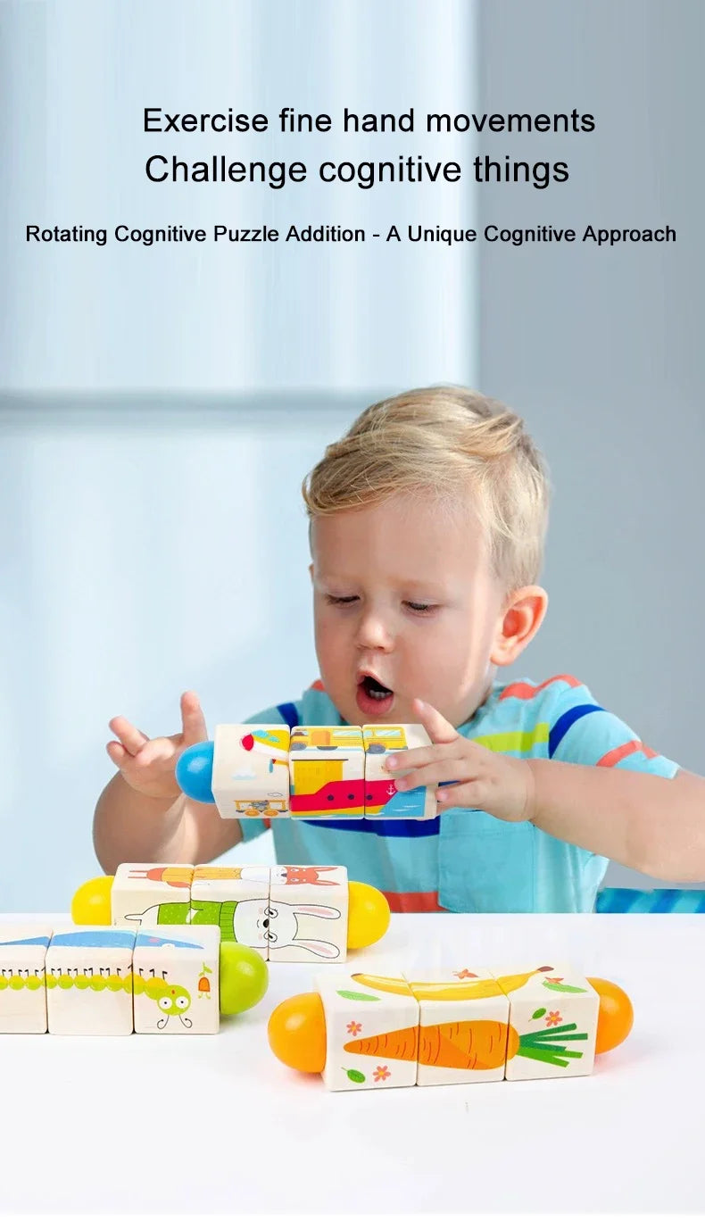 🧩 Spin & Match Wooden Puzzle – 3D Animal Block Fun for Clever Little Learners! 🐘🎨 - ThiGui