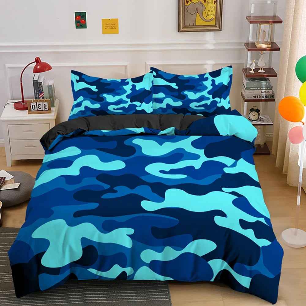 🪖Mission Sleep: Camouflage Duvet Set for Brave Little Adventurers 🌙 - ThiGui
