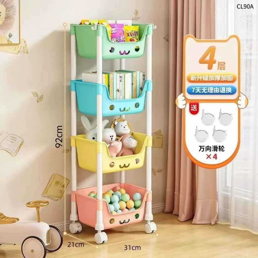 🛒 Rolling Storage Rack – Tidy Up in Style, Anywhere in the House! 🏠🧺 - ThiGui