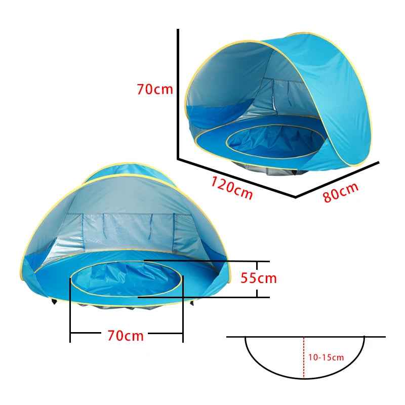 🌞Baby Beach Tent with Mini Pool for Boys Who Love to Splash and Chill Under the Sun - ThiGui