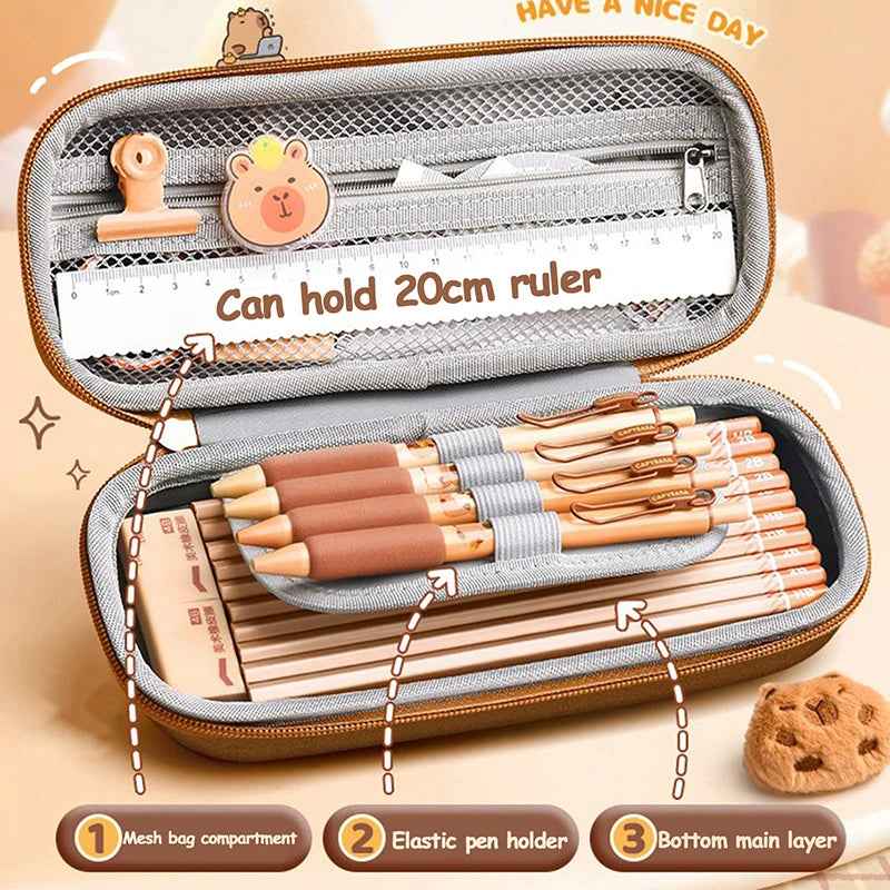 ✂️ Capybara Power Case – 3D Hard Shell Pencil Box That’s Tough, Cute & School-Proof - ThiGui