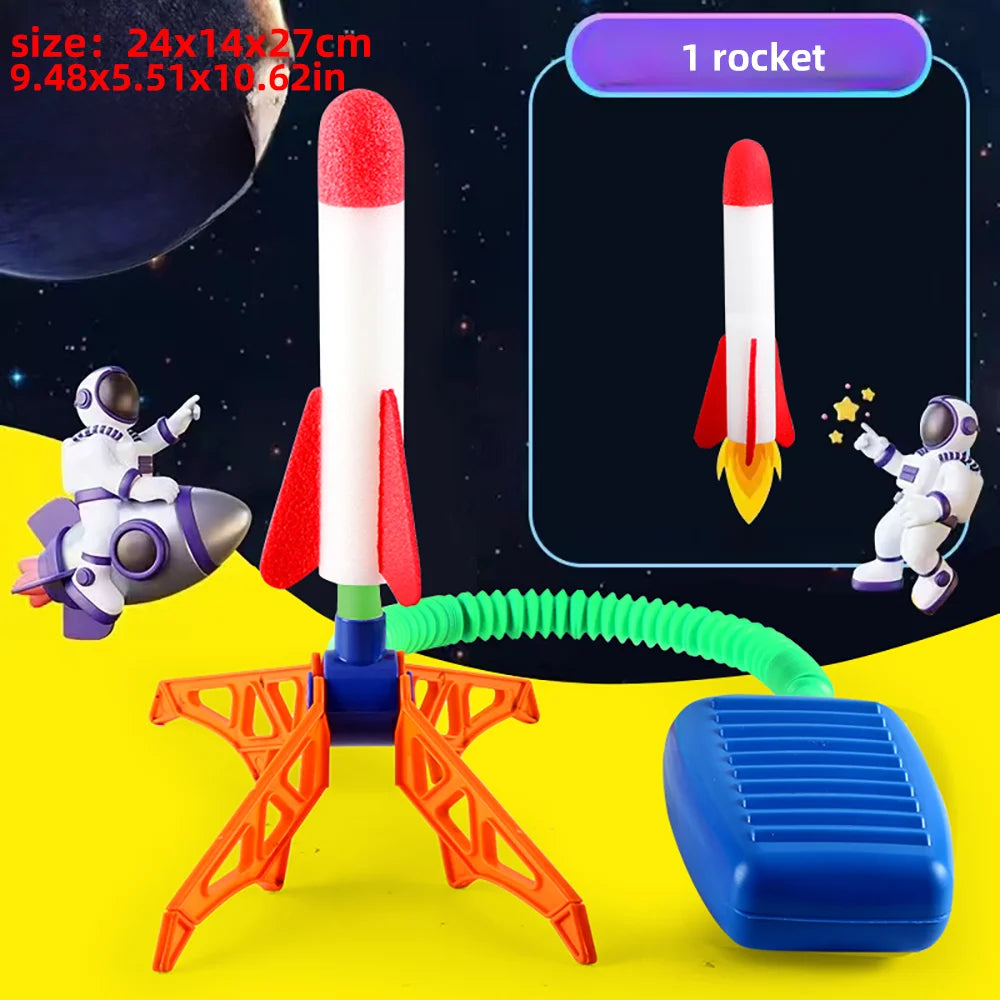 🚀 Sky-High Fun! Air-Powered Rocket Launcher Toy for Kids – Stomp, Jump & Launch 🌈🦶 - ThiGui