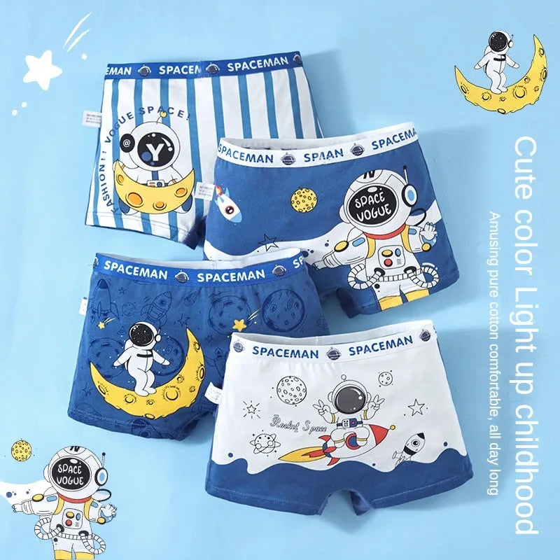 🩲🧒 Cotton Cartoon Boxer Set – Soft, Breathable & Perfect for Little Movers! 🌟🧺 - ThiGui