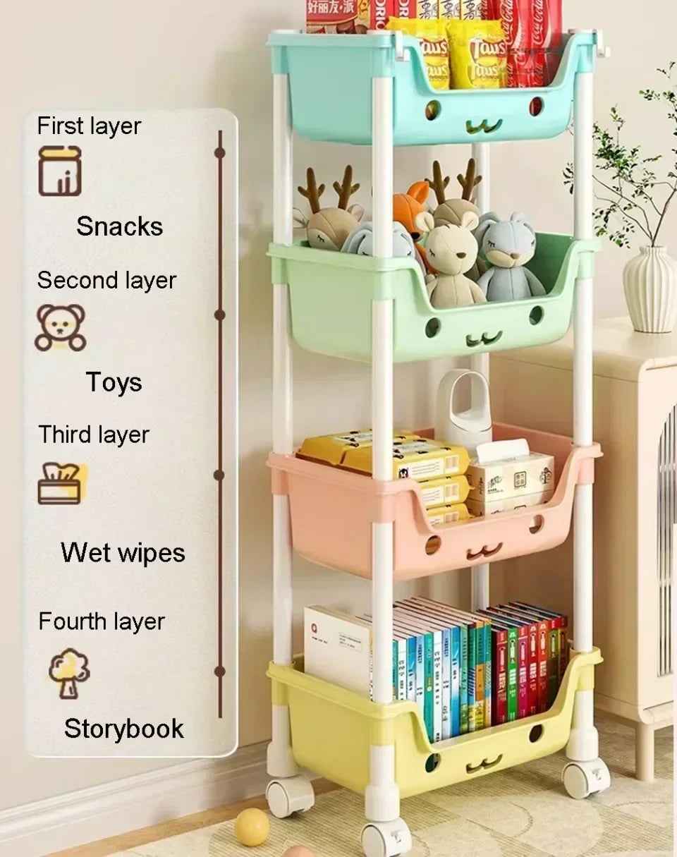 🛒 Rolling Storage Rack – Tidy Up in Style, Anywhere in the House! 🏠🧺 - ThiGui